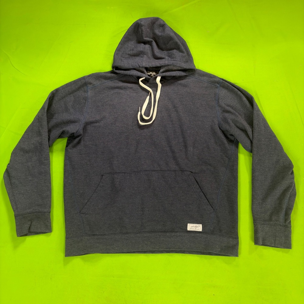 Eddie Bauer Everyday Fleece Hoodie Mens L Charcoal Gray Pullover Kangaroo Pocket
